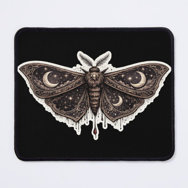 Item preview, Celestial Moth Moon Phases Gothic Mystical Insect Art Design designed and sold by irfanshikh.