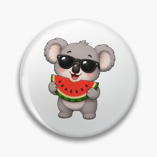 Item preview, Cute Koala Eating Watermelon with Sunglasses Summer Bear designed and sold by Seculinator.