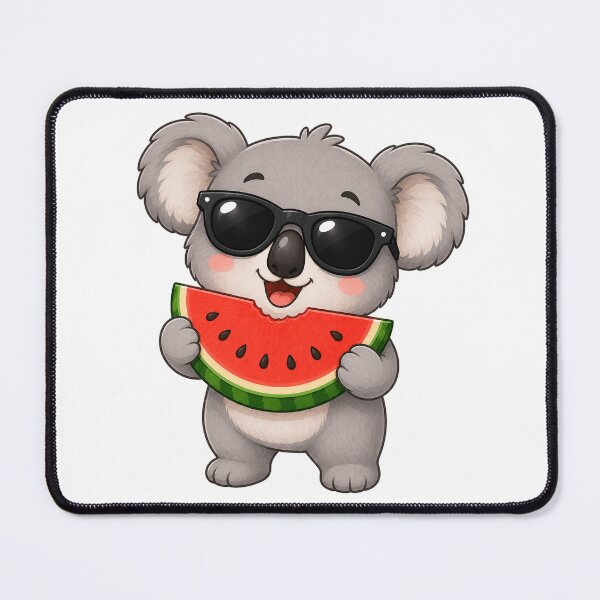Item preview, Cute Koala Eating Watermelon with Sunglasses Summer Bear designed and sold by Seculinator.