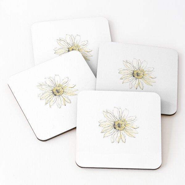 Item preview, Vintage Daisy Flower Sketch Watercolor Floral designed and sold by The secret storage room.