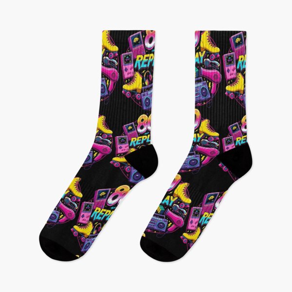 Item preview, Retro Eighties Replay Neon Nostalgia Boombox Roller Skates #4698 designed and sold by pple-frame.