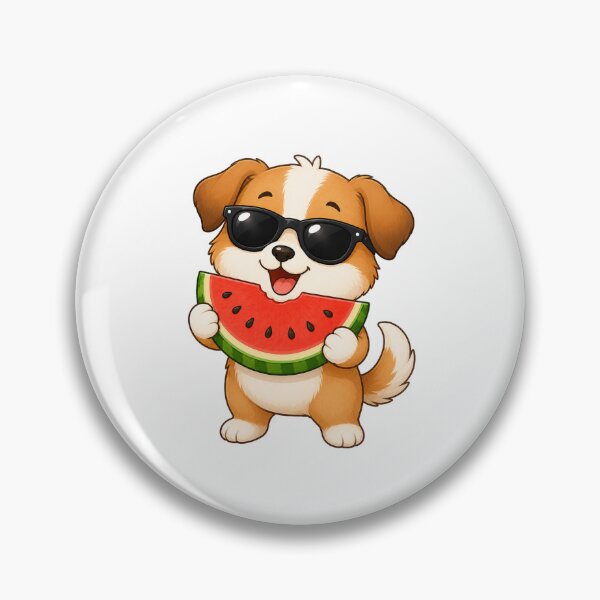 Item preview, Cute Puppy Eating Watermelon with Sunglasses Summer Dog designed and sold by Seculinator.