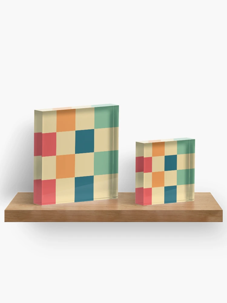 Thumbnail 3 of 5, Acrylic Block, Checker Pattern designed and sold by RorisRealms.