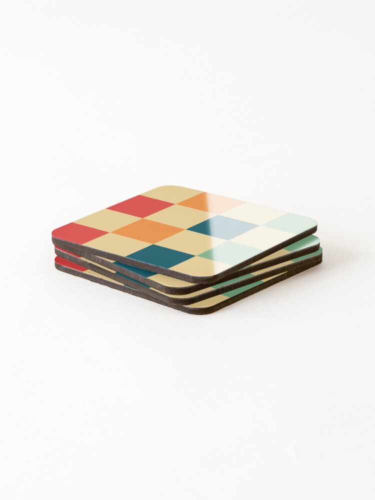 Thumbnail 4 of 5, Coasters (Set of 4), Checker Pattern designed and sold by RorisRealms.