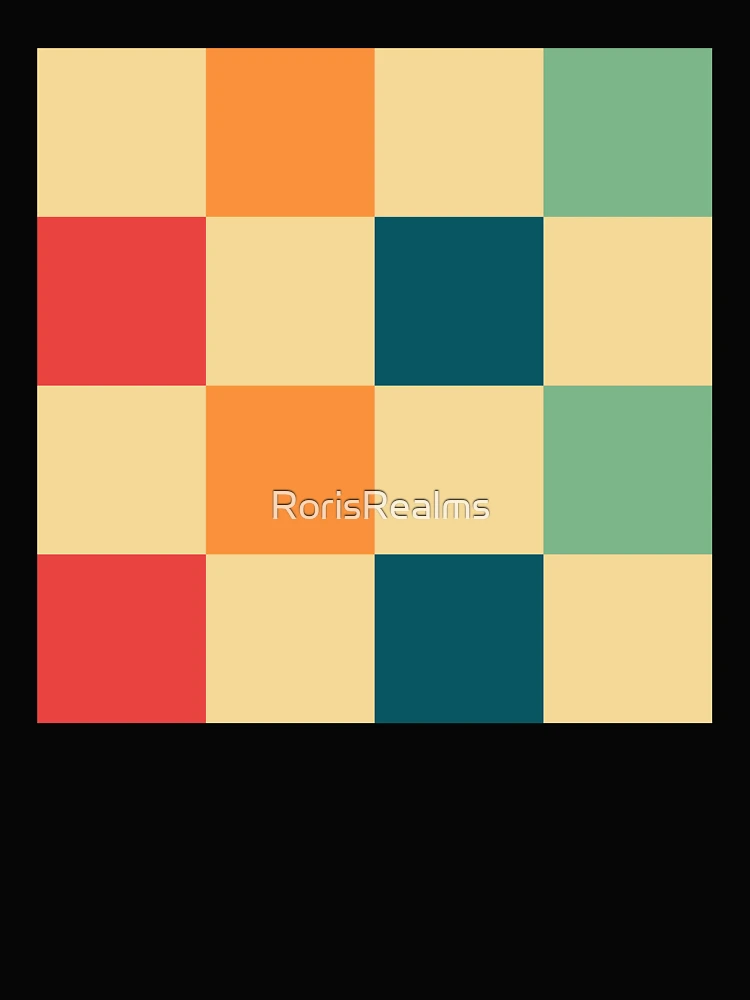 Thumbnail 4 of 4, Boxy T-Shirt, Checker Pattern designed and sold by RorisRealms.