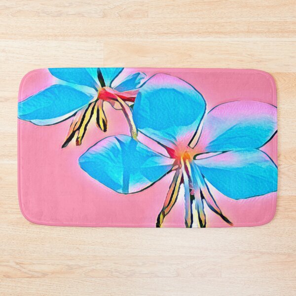 Item preview, Moody Electric Blue Gaura Flower Digital Illustration Pop Art designed and sold by BalkanBloom.