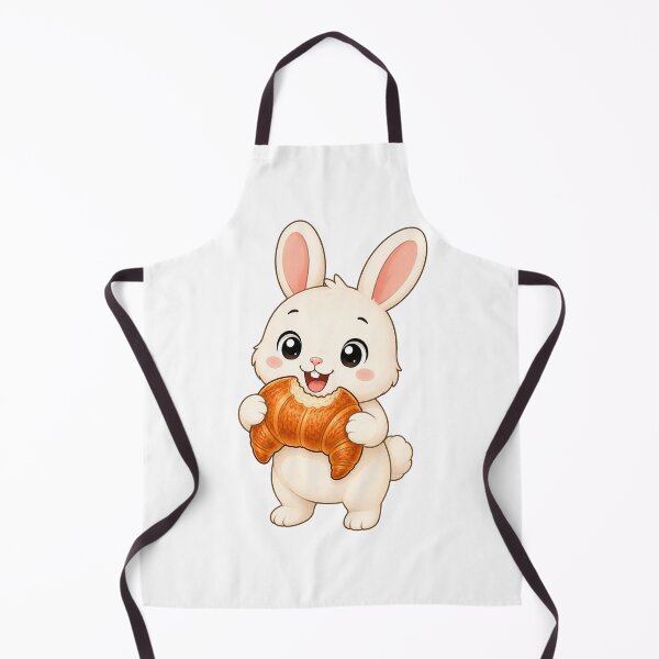 Item preview, Cute Bunny Eating Croissant French Bakery Cartoon Rabbit designed and sold by Seculinator.