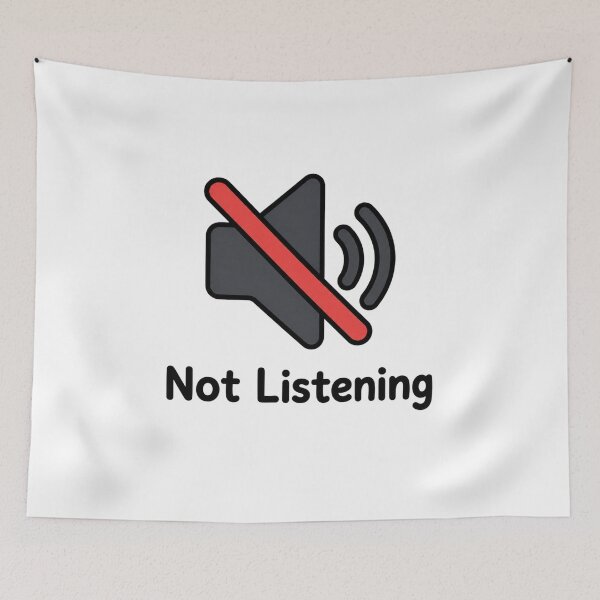 Item preview, Not listening funny mute designed and sold by vecart34.