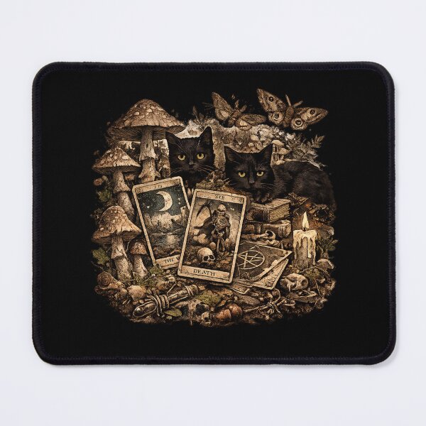 Item preview, Witchy Black Cats Tarot Cards Mystical Occult Halloween Design designed and sold by irfanshikh.