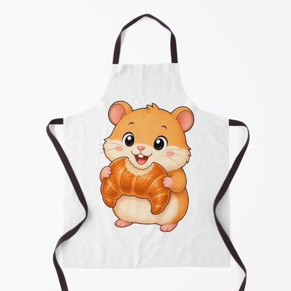 Item preview, Cute Hamster Eating Croissant French Bakery Cartoon Pet designed and sold by Seculinator.