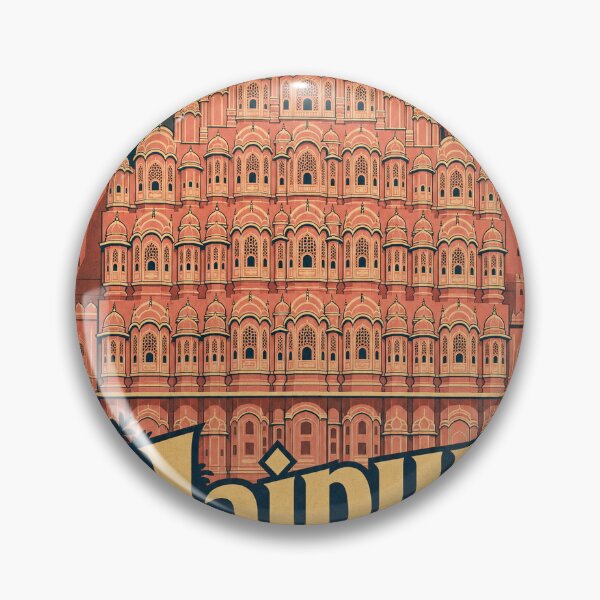 Item preview, Jaipur India Travel Souvenir Retro Illustration designed and sold by VisualArtsOasis.