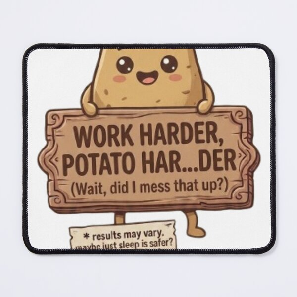 Item preview, Work Harder Potato Funny Motivational Cute Quote designed and sold by senya3001.
