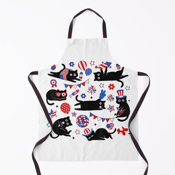 Item preview, Cute Black Cat USA Flag Firework Patriotic 4th of July designed and sold by SylviaYLaughlin.
