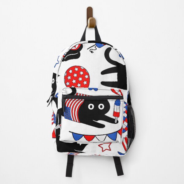 Item preview, Cute Black Cat USA Flag Firework Patriotic 4th of July designed and sold by SylviaYLaughlin.