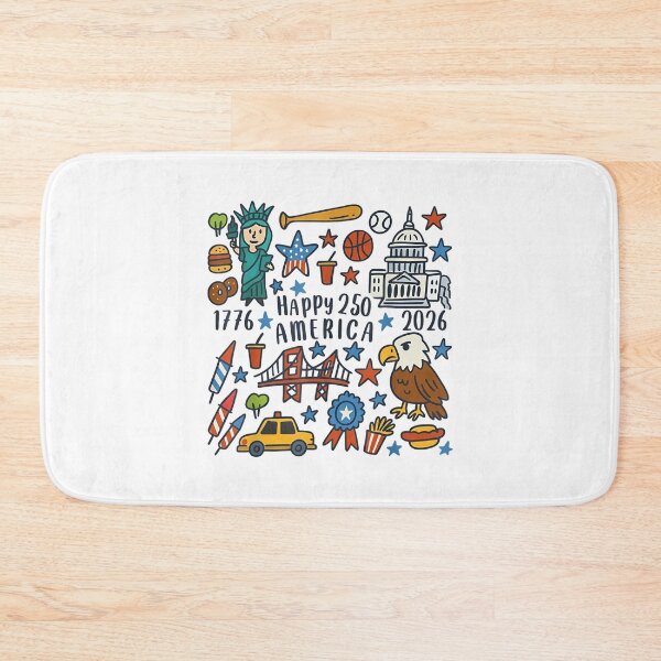 Item preview, Happy 250 America 1776-2026 Patriotic Doodle Graphic designed and sold by SylviaYLaughlin.
