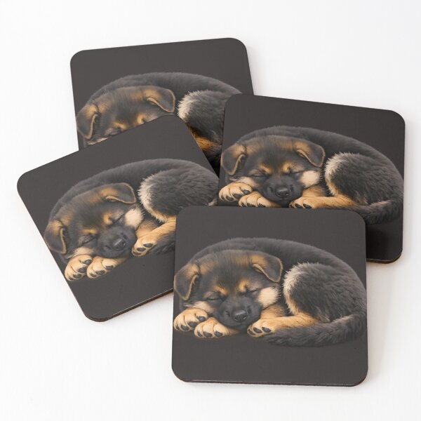 Item preview, Illustrated Sleeping Puppy – Cozy Digital Dog Art designed and sold by Neo Tokio.