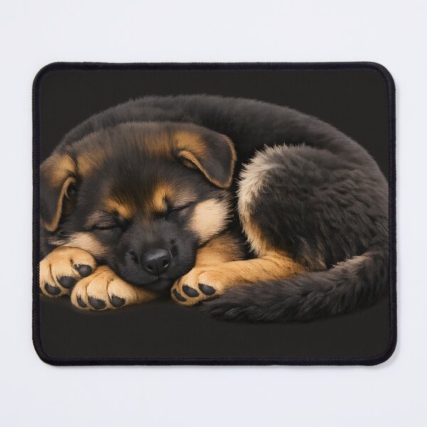 Item preview, Illustrated Sleeping Puppy – Cozy Digital Dog Art designed and sold by Neo Tokio.
