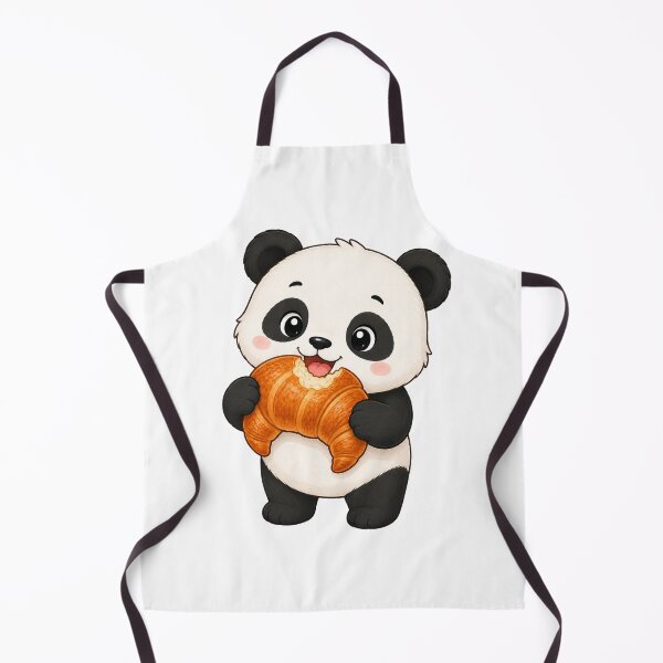 Item preview, Cute Panda Eating Croissant French Bakery Cartoon Bear designed and sold by Seculinator.