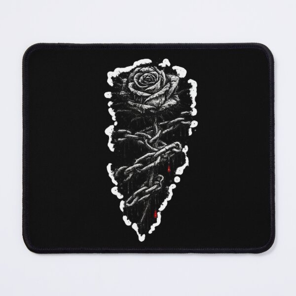 Item preview, Black Rose Chains Dark Gothic Tattoo Style Flower Design designed and sold by irfanshikh.