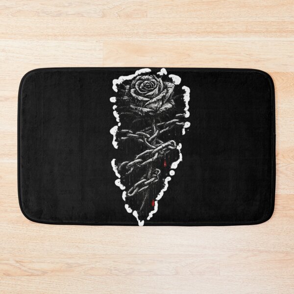 Item preview, Black Rose Chains Dark Gothic Tattoo Style Flower Design designed and sold by irfanshikh.