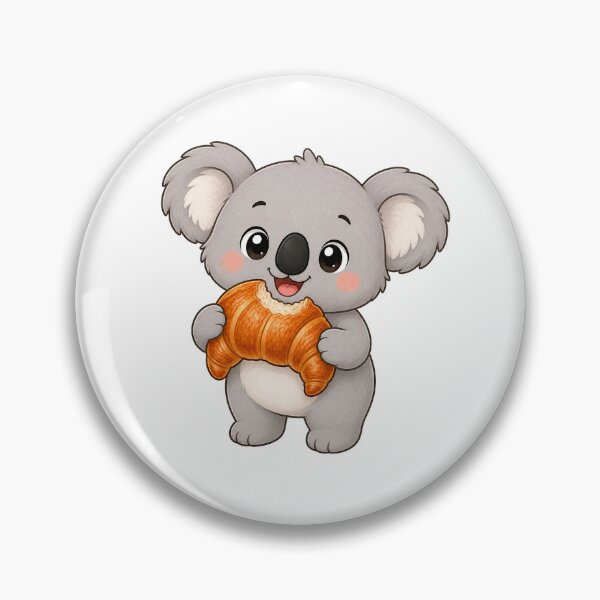 Item preview, Cute Koala Eating Croissant French Bakery Cartoon Bear designed and sold by Seculinator.
