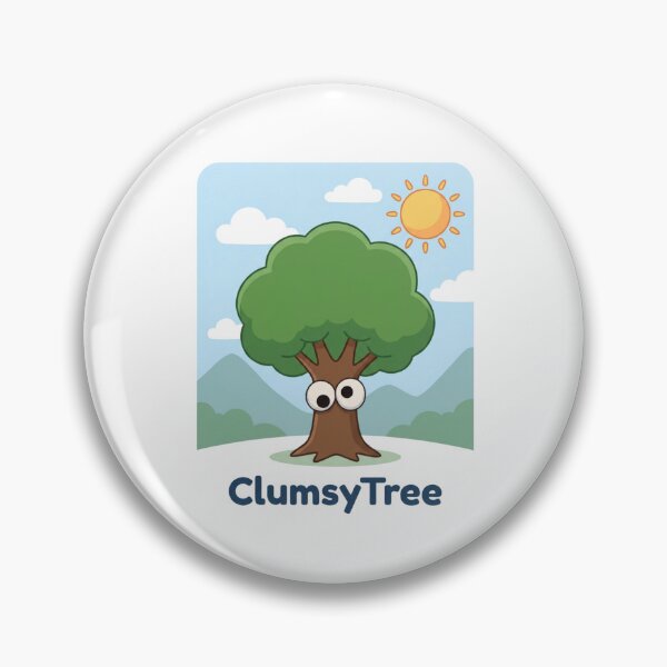 Item preview, Clumsy Tree Funny Googly Eyes Cute Nature Forest Cartoon designed and sold by ClumsyStudio.