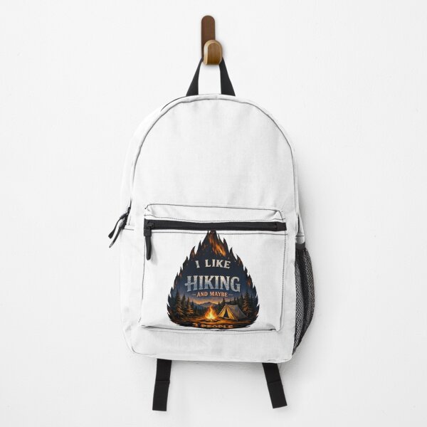 Item preview, I Like Hiking and Maybe 3 People Campfire Outdoor Design designed and sold by GabeMountainArt.