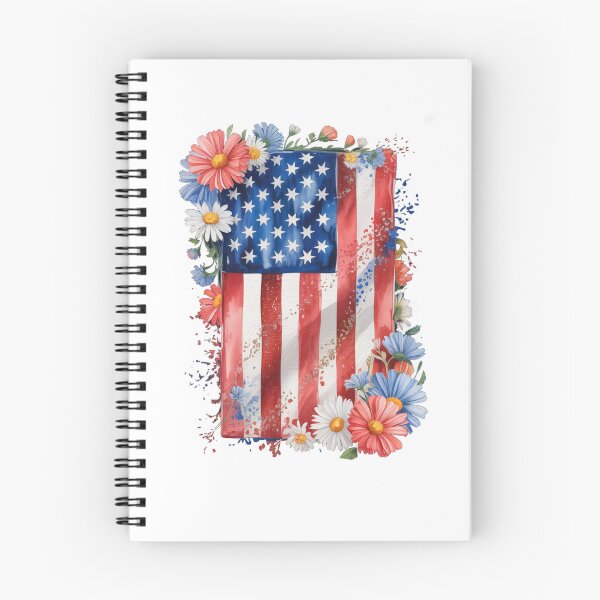 Item preview, Flower Brushstroke US Flag 4th Of July Patriotic Graphic designed and sold by SapfireStuArt.