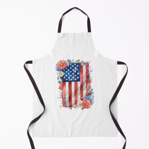 Item preview, Flower Brushstroke US Flag 4th Of July Patriotic Graphic designed and sold by SapfireStuArt.