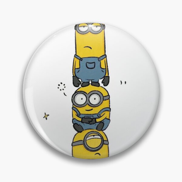 Item preview, Three Stacked Minions On Black Background designed and sold by Phoebe (meaning radiant) Millie.