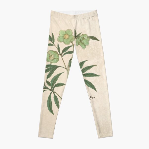 Christmas Rose Botanical Leggings
