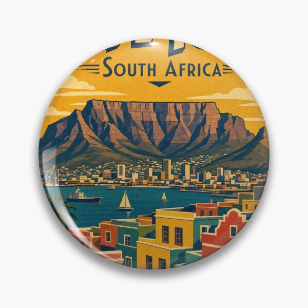 Item preview, Cape Town South Africa Travel Souvenir Retro Illustration designed and sold by VisualArtsOasis.