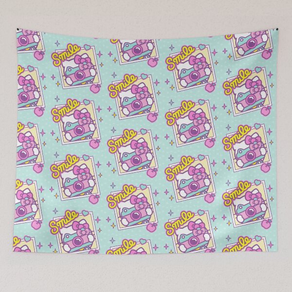 Item preview, Cute Nostalgic Kitten Polaroid Camera - Kawaii Retro Pastel Smile Sticker designed and sold by William Cano.