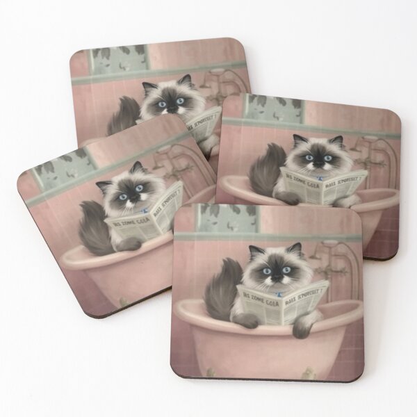 Item preview, Funny Fluffy Cat Having Bath Time designed and sold by Rama KLK.