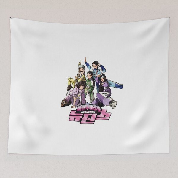 Item preview, NewJeans Kpop Anime Style Cartoon Girl Group Tee designed and sold by HUTEND.
