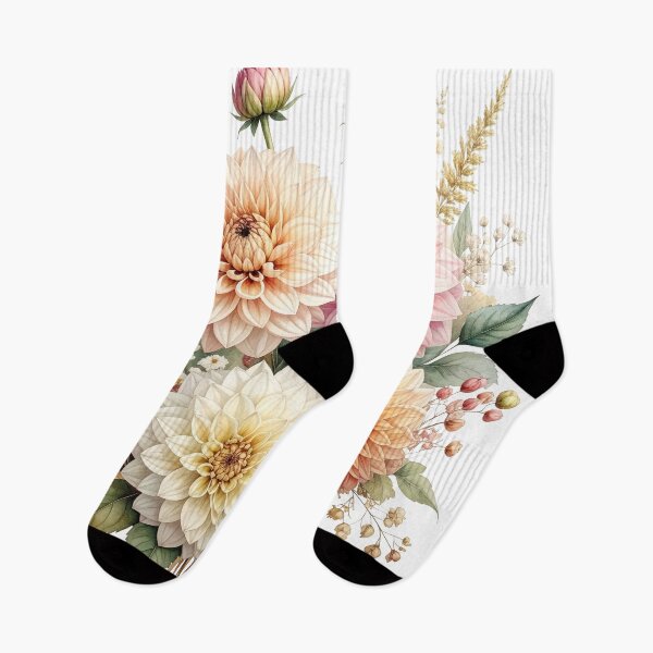 Item preview, Soft Watercolor Dahlia Bouquet designed and sold by Rutvain.