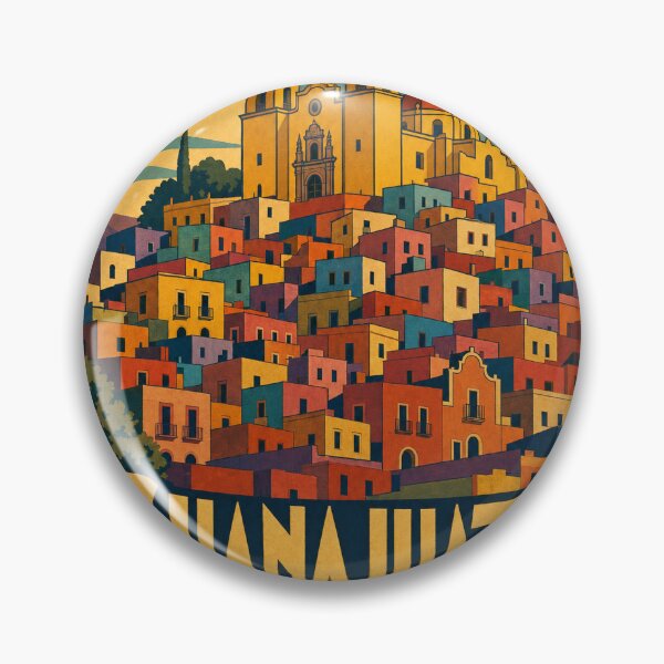 Item preview, Guanajuato Mexico Travel Souvenir Retro Illustration designed and sold by VisualArtsOasis.