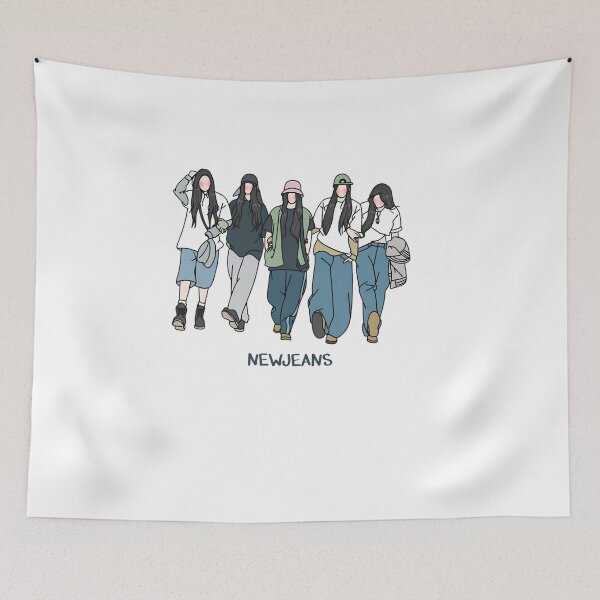 Item preview, Newjeans Kpop Art Minimalist Girl Group Design designed and sold by HUTEND.