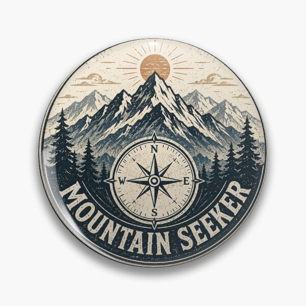 Item preview, Mountain Compass Adventure Badge  designed and sold by the-dovlat.