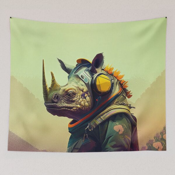Item preview, Rhino Character – Steampunk Animal Warrior designed and sold by helgekerler.
