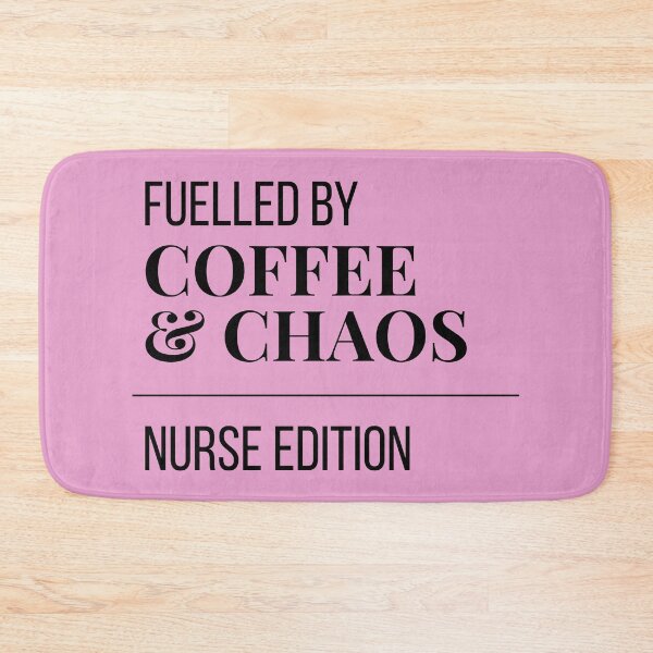 Item preview, Fuelled by Coffee and Chaos Nurse Edition — Funny Nurse Gift Sticker designed and sold by leoshe.