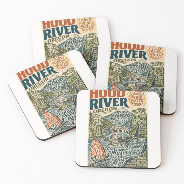 Item preview, Hood River Oregon Columbia River Gorge Mount Hood Adventure Destination designed and sold by Places On Earth.
