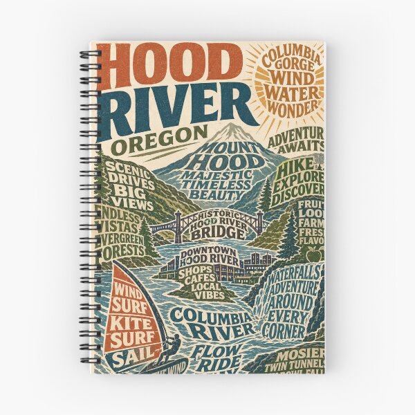 Item preview, Hood River Oregon Columbia River Gorge Mount Hood Adventure Destination designed and sold by Places On Earth.