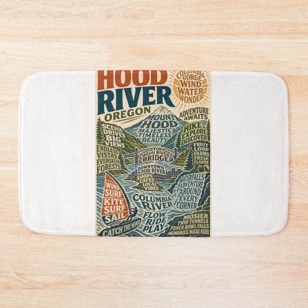 Item preview, Hood River Oregon Columbia River Gorge Mount Hood Adventure Destination designed and sold by Places On Earth.