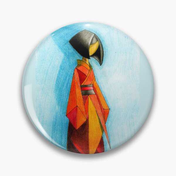 Item preview, Geometric Kimono Figure - Cubist Japanese Woman Illustration designed and sold by Ihor Ivanov.