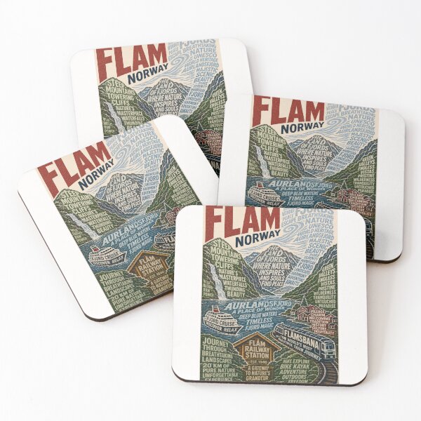 Item preview, Flam Norway Aurlandsfjord Flamsbana Railway Fjordland Adventure designed and sold by Places On Earth.