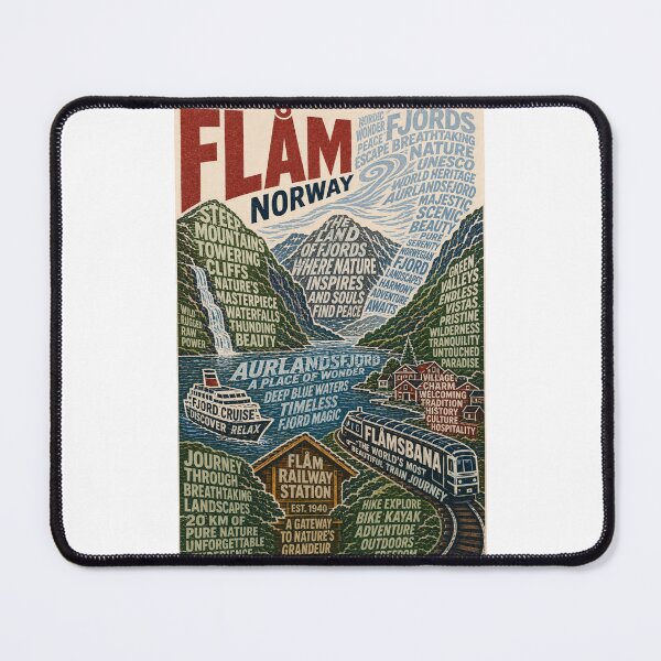 Item preview, Flam Norway Aurlandsfjord Flamsbana Railway Fjordland Adventure designed and sold by Places On Earth.