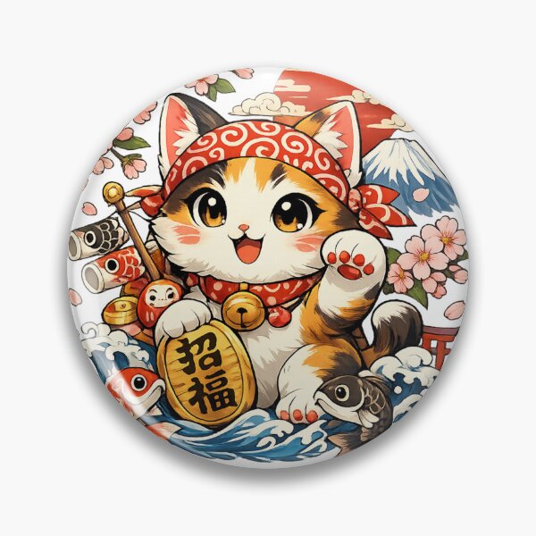Item preview, Kawaii Sakura Cat – Japanese Anime Lucky Kitty | Cute Japan Aesthetic designed and sold by Cavalier-org.