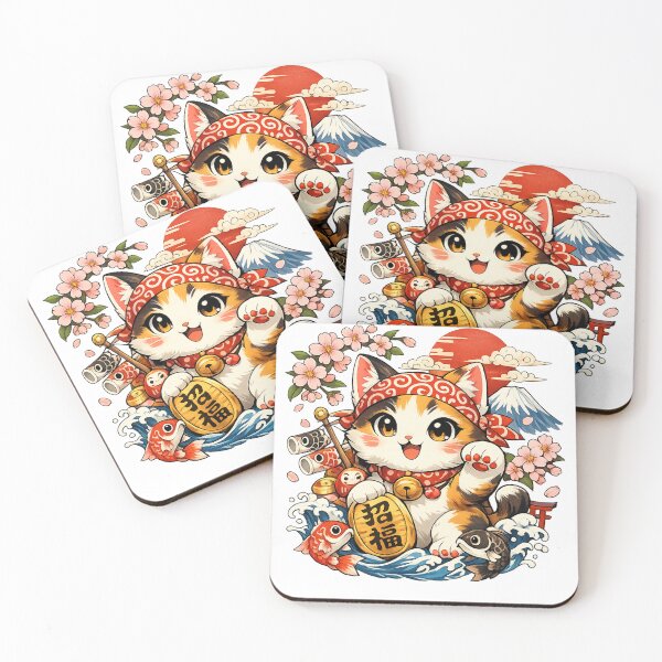 Item preview, Kawaii Sakura Cat – Japanese Anime Lucky Kitty | Cute Japan Aesthetic designed and sold by Cavalier-org.