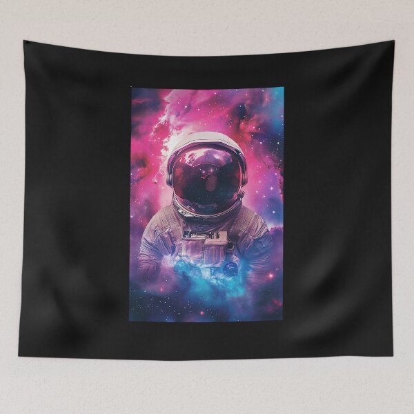 Item preview, Lone Astronaut in Nebula Art designed and sold by STATIC SOUL.